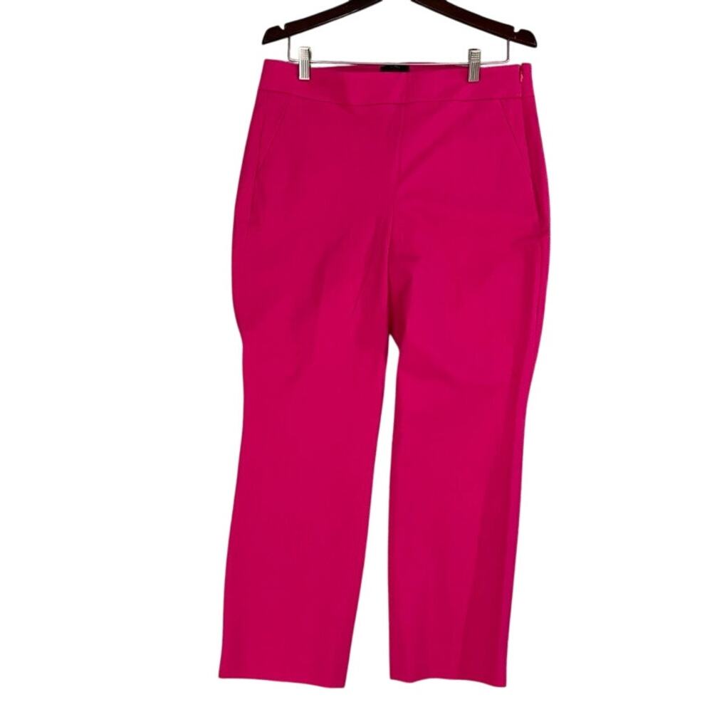 J. Crew Remi Pant in Bi Stretch Cotton Pink Women Size 14 New